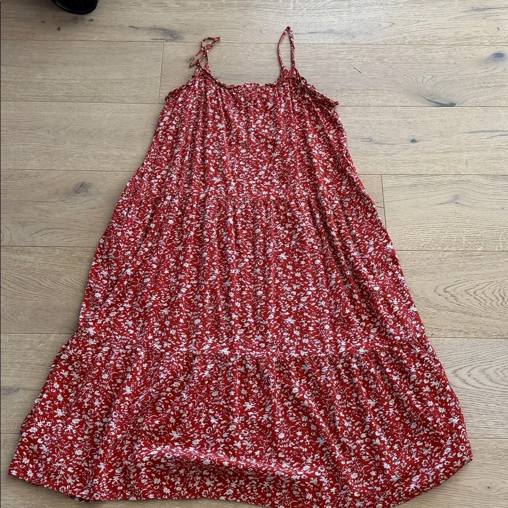 NATURAL LIFE Rust Floral Midi Dress - Picture 7 of 8